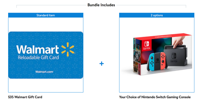 Nintendo Switch + $35 Gift Card | $300 | Walmart